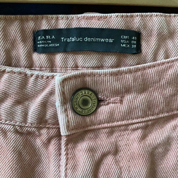 Zara Trafaluc Denimwear faded pink mom jeans - Picture 11 of 11